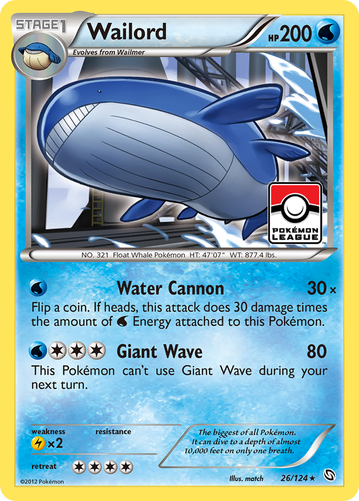 Wailord (26/124) [Black & White: Dragons Exalted] | Gamers Paradise