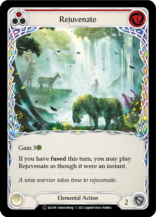 Rejuvenate (Red) [U-ELE106] Unlimited Rainbow Foil | Gamers Paradise
