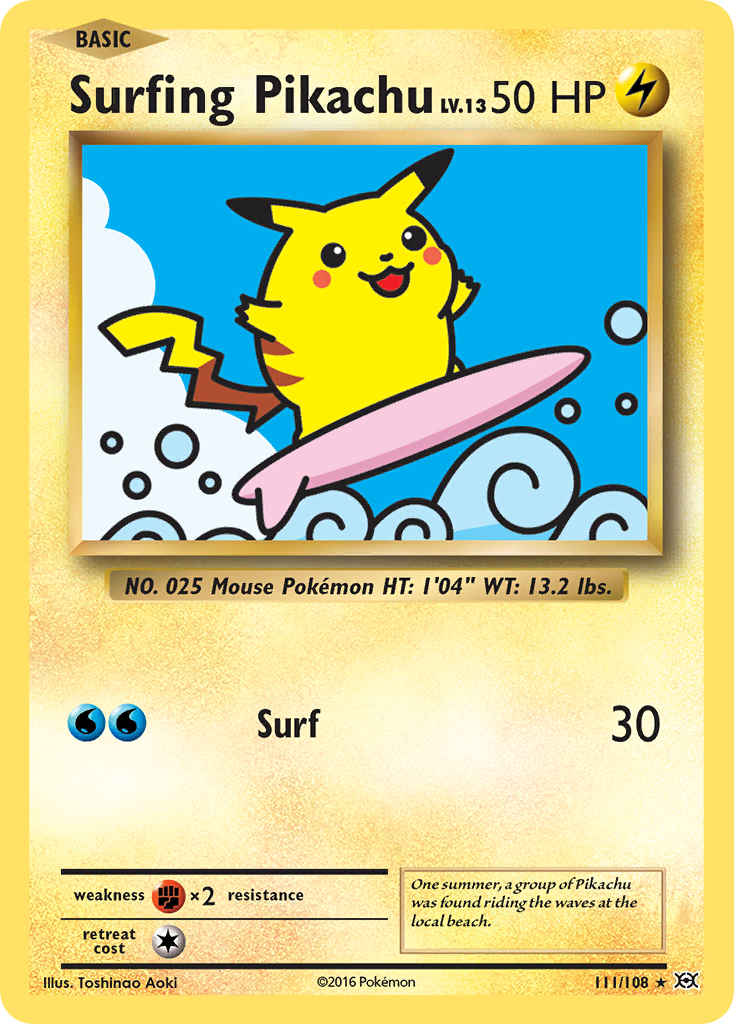 Surfing Pikachu (111/108) [XY: Evolutions] | Gamers Paradise