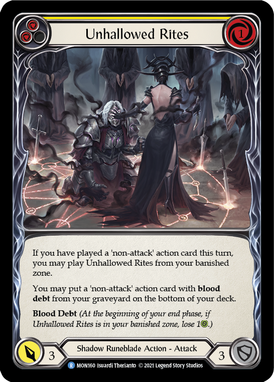 Unhallowed Rites (Yellow) [MON160] 1st Edition Normal | Gamers Paradise