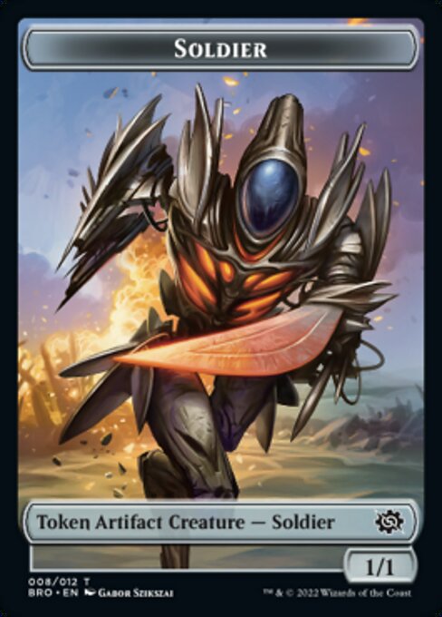 Powerstone // Soldier (008) Double-Sided Token [The Brothers' War Tokens] | Gamers Paradise