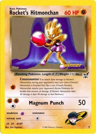 Rocket's Hitmonchan (9) (Jumbo Card) [Best of Promos] | Gamers Paradise