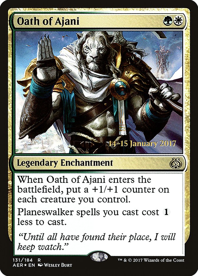 Oath of Ajani [Aether Revolt Prerelease Promos] | Gamers Paradise