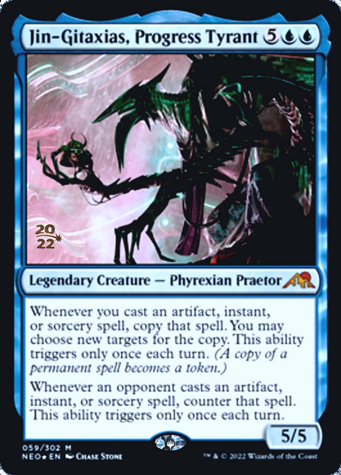 Jin-Gitaxias, Progress Tyrant [Kamigawa: Neon Dynasty Prerelease Promos] | Gamers Paradise