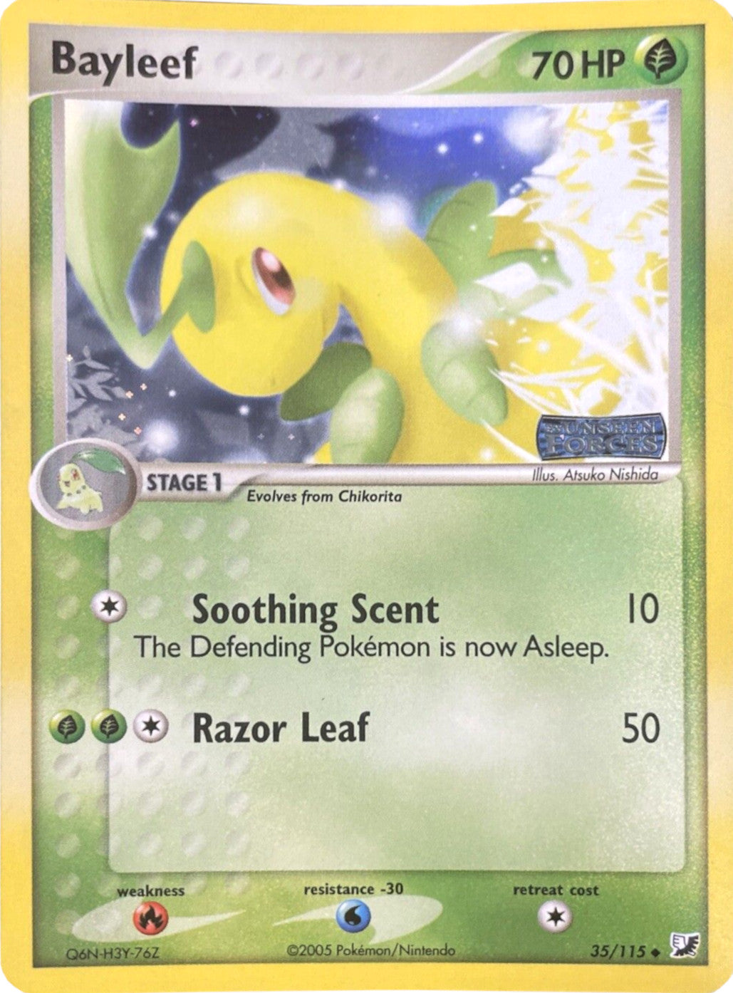 Bayleef (35/115) (Stamped) [EX: Unseen Forces] | Gamers Paradise