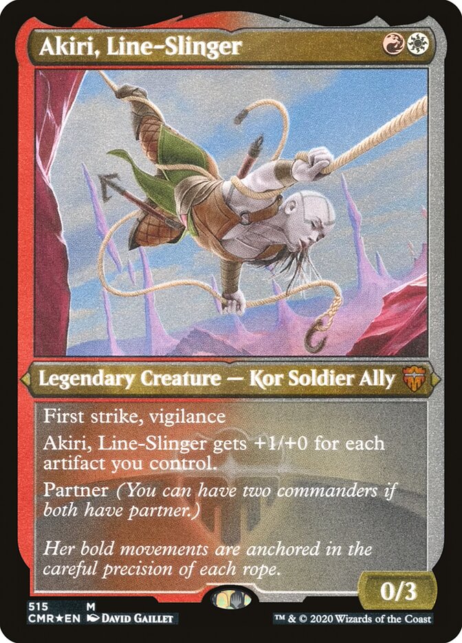 Akiri, Line-Slinger (Etched) [Commander Legends] | Gamers Paradise