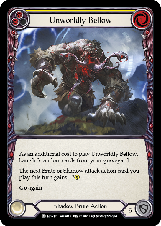 Unworldly Bellow (Yellow) [MON151] 1st Edition Normal | Gamers Paradise