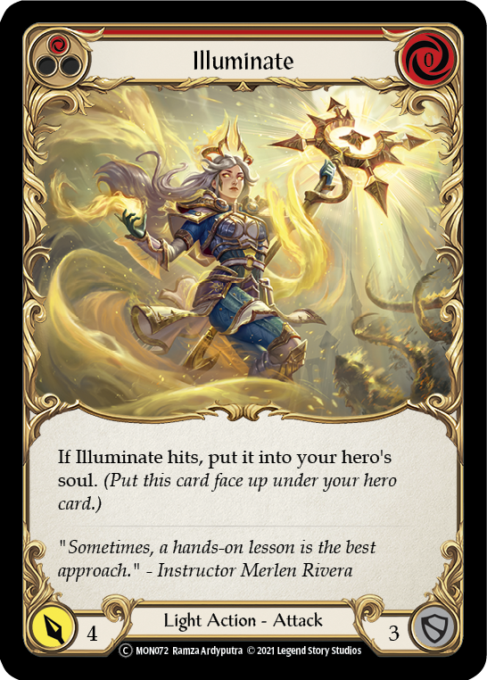 Illuminate (Red) [U-MON072-RF] Unlimited Rainbow Foil | Gamers Paradise