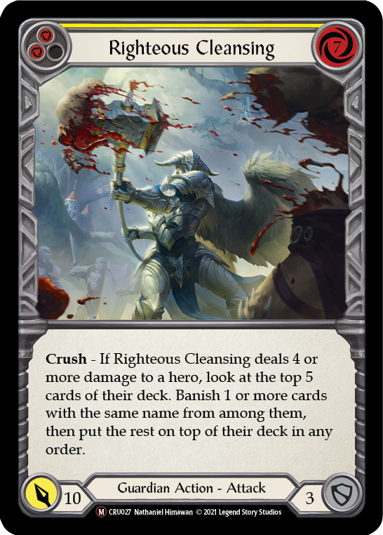 Righteous Cleansing [U-CRU027-RF] Unlimited Rainbow Foil | Gamers Paradise