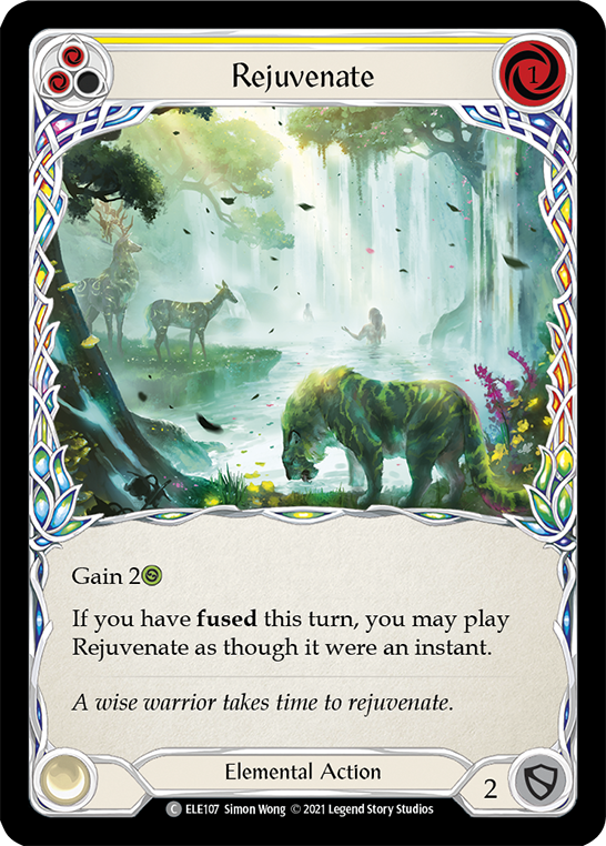 Rejuvenate (Yellow) [ELE107] (Tales of Aria)  1st Edition Rainbow Foil | Gamers Paradise