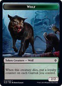 Wolf // Food (17) Double-Sided Token [Throne of Eldraine Tokens] | Gamers Paradise