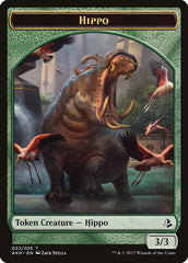 Aven Wind Guide // Hippo Double-Sided Token [Amonkhet Tokens] | Gamers Paradise