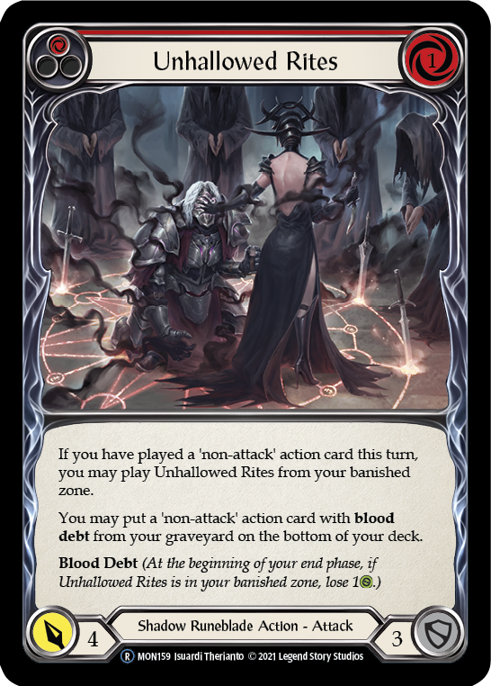 Unhallowed Rites (Red) [U-MON159-RF] Unlimited Rainbow Foil | Gamers Paradise