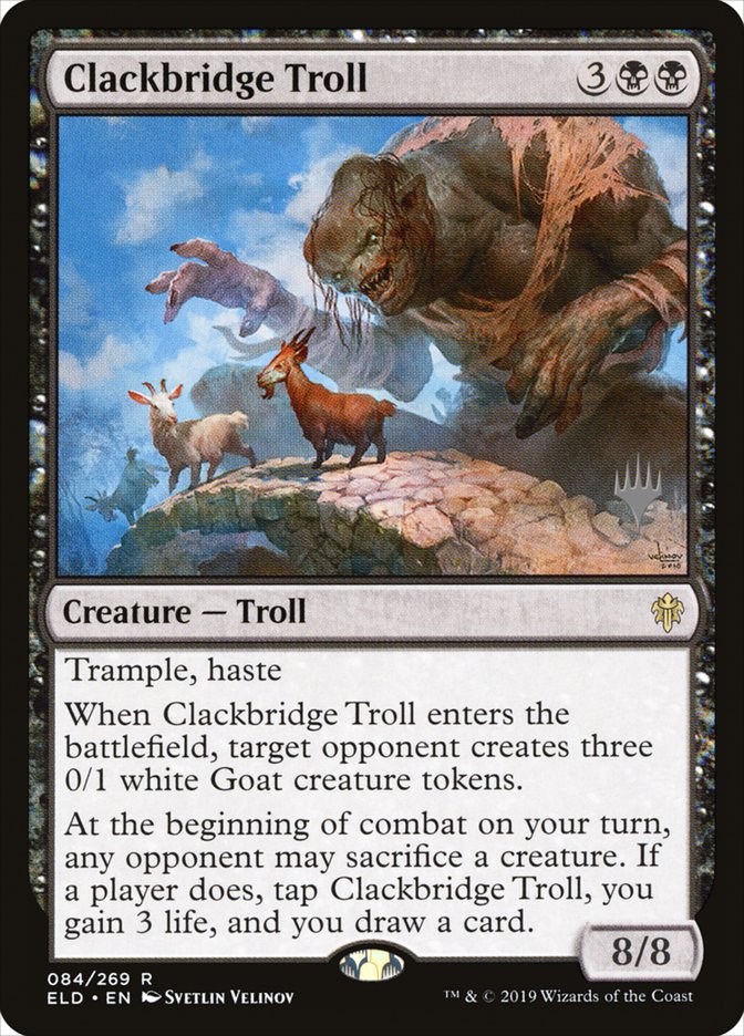 Clackbridge Troll (Promo Pack) [Throne of Eldraine Promos] | Gamers Paradise