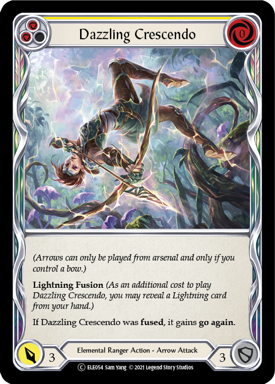 Dazzling Crescendo (Yellow) [U-ELE054] Unlimited Rainbow Foil | Gamers Paradise