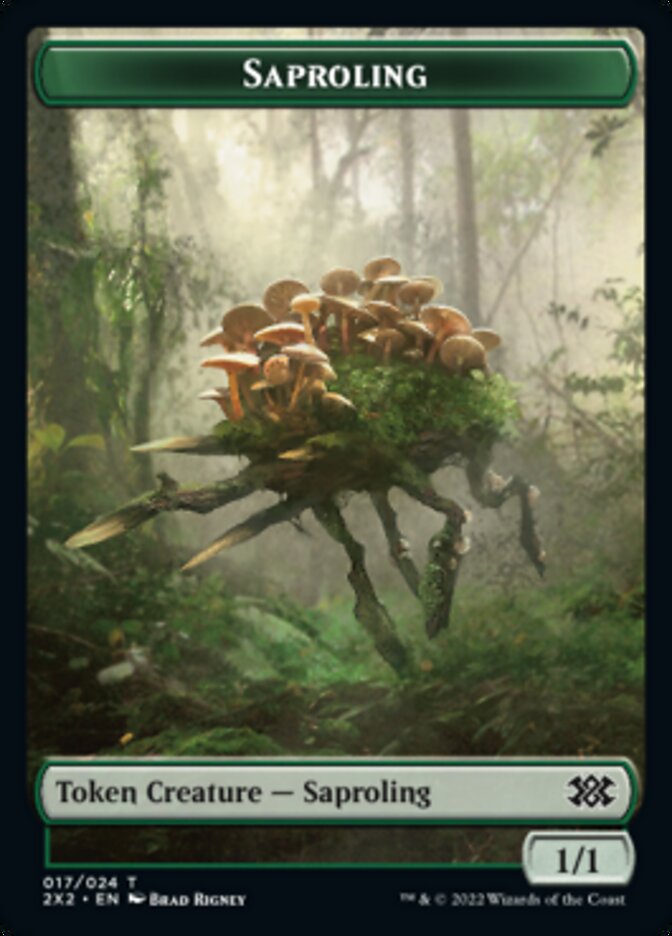 Saproling // Spirit (008) Double-Sided Token [Double Masters 2022 Tokens] | Gamers Paradise