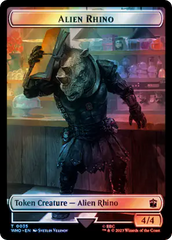 Alien Rhino // Food (0059) Double-Sided Token (Surge Foil) [Doctor Who Tokens] | Gamers Paradise