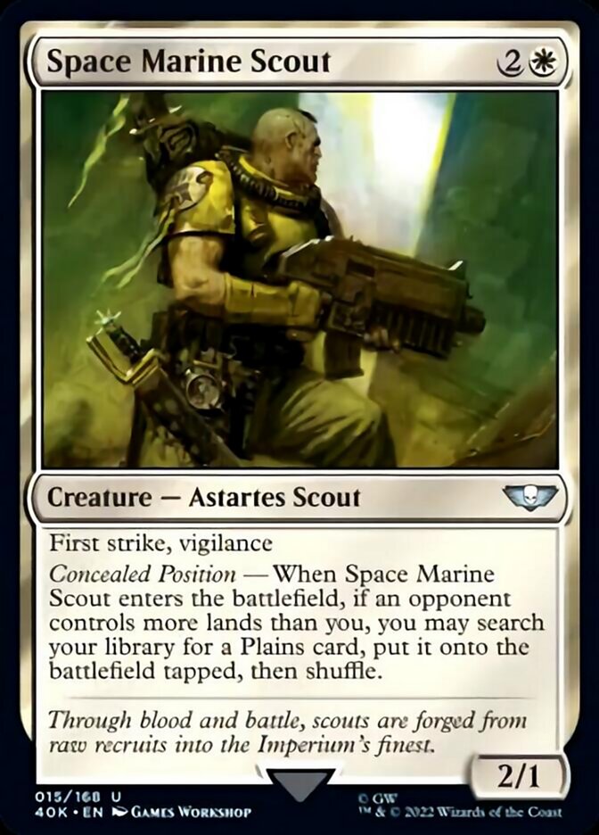 Space Marine Scout (Surge Foil) [Universes Beyond: Warhammer 40,000] | Gamers Paradise