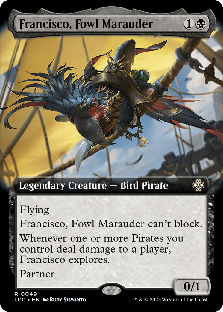 Francisco, Fowl Marauder (Extended Art) [The Lost Caverns of Ixalan Commander] | Gamers Paradise