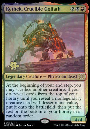 Kethek, Crucible Goliath [Phyrexia: All Will Be One Prerelease Promos] | Gamers Paradise