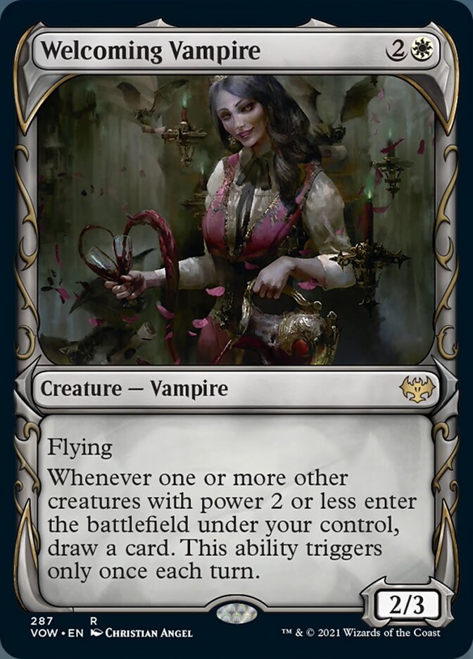 Welcoming Vampire (Showcase Fang Frame) [Innistrad: Crimson Vow] | Gamers Paradise