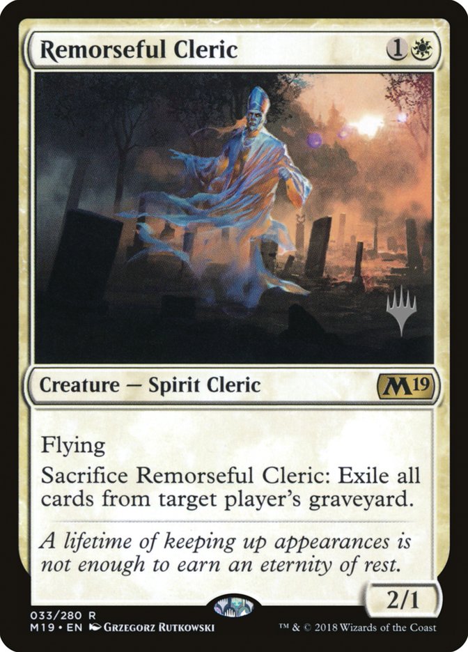 Remorseful Cleric (Promo Pack) [Core Set 2019 Promos] | Gamers Paradise