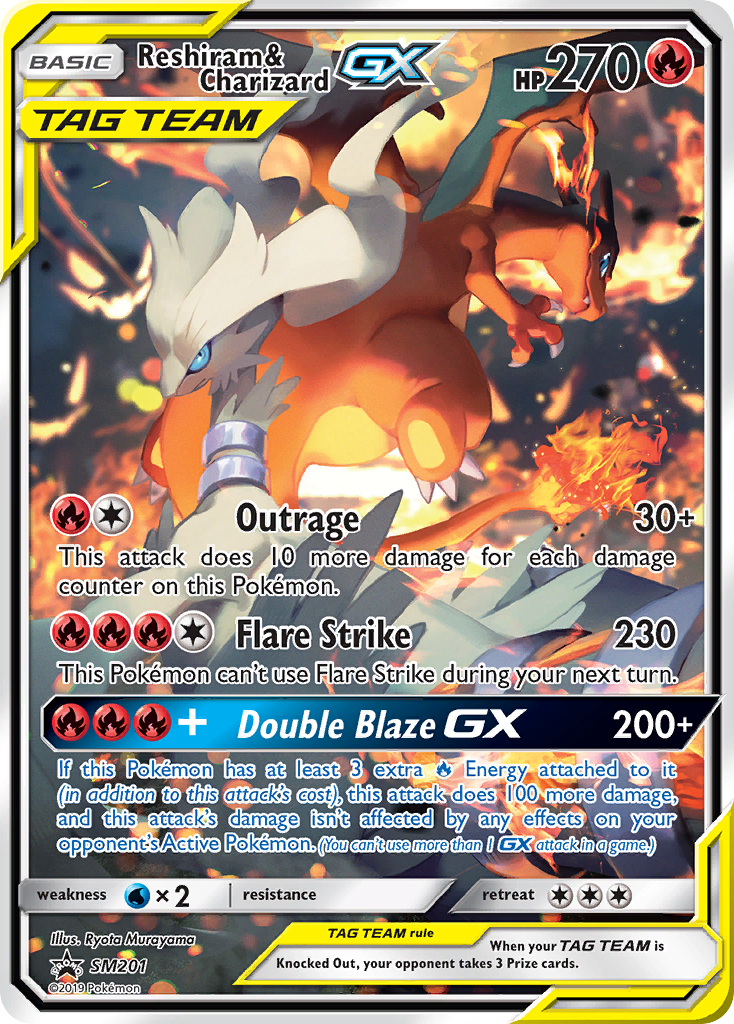 Reshiram & Charizard GX (SM201) [Sun & Moon: Black Star Promos] | Gamers Paradise