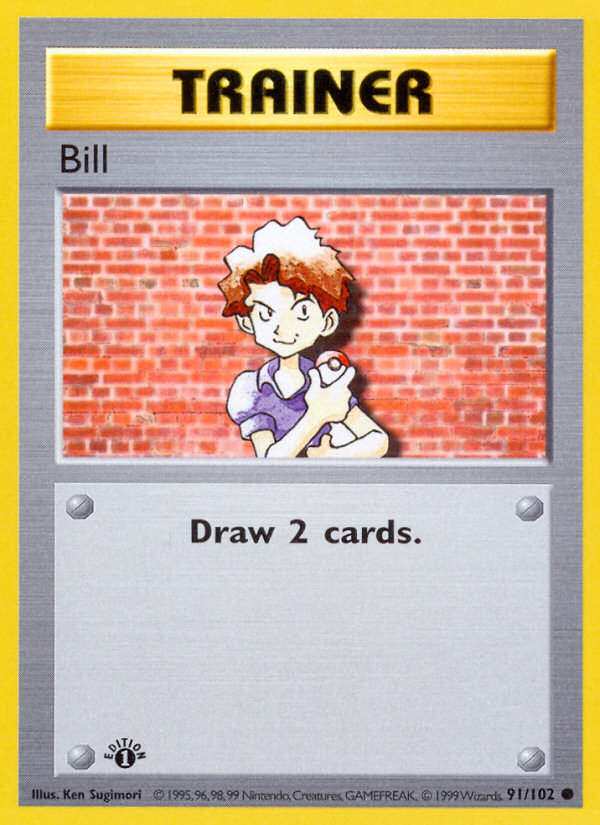 Bill (91/102) (Shadowless) [Base Set 1st Edition] | Gamers Paradise