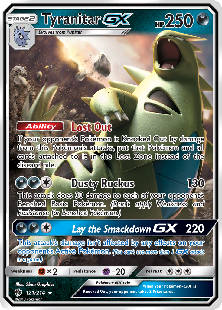 Tyranitar GX (121/214) [Sun & Moon: Lost Thunder] | Gamers Paradise