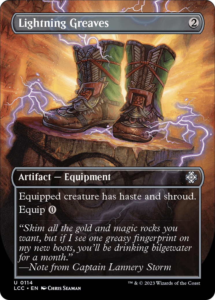 Lightning Greaves (Borderless) [The Lost Caverns of Ixalan Commander] | Gamers Paradise