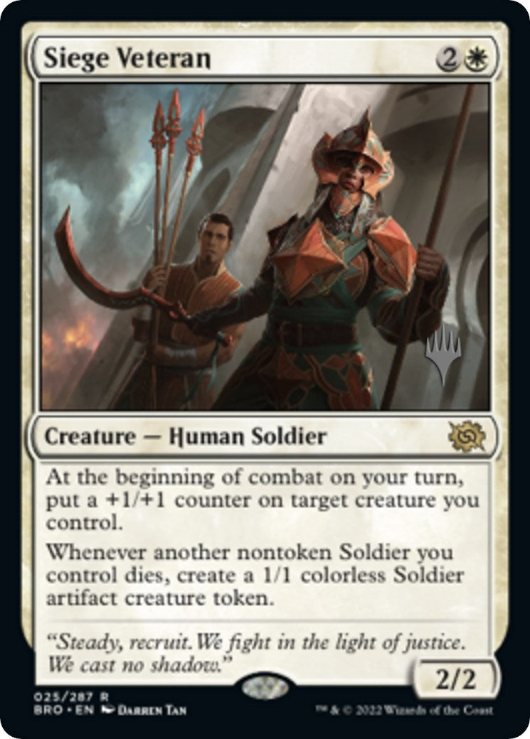Siege Veteran (Promo Pack) [The Brothers' War Promos] | Gamers Paradise