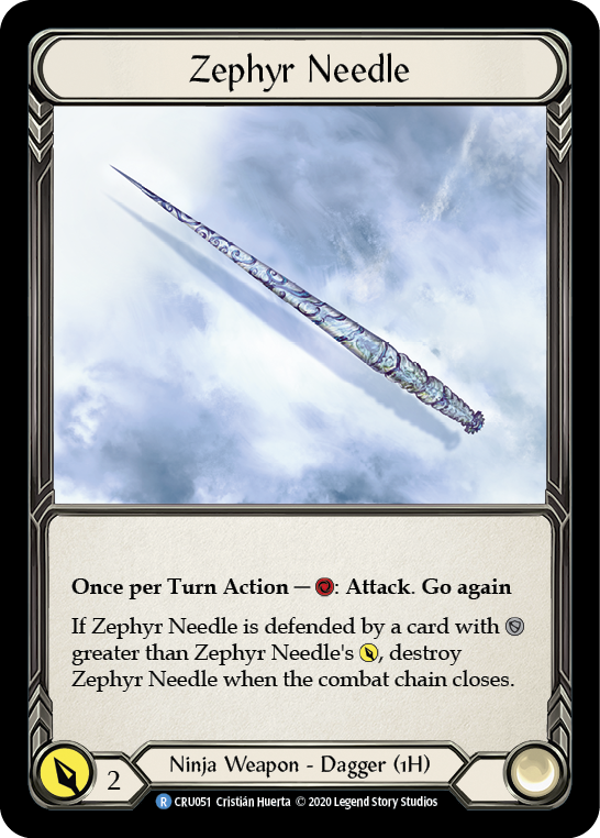 Zephyr Needle [CRU051] 1st Edition Cold Foil | Gamers Paradise