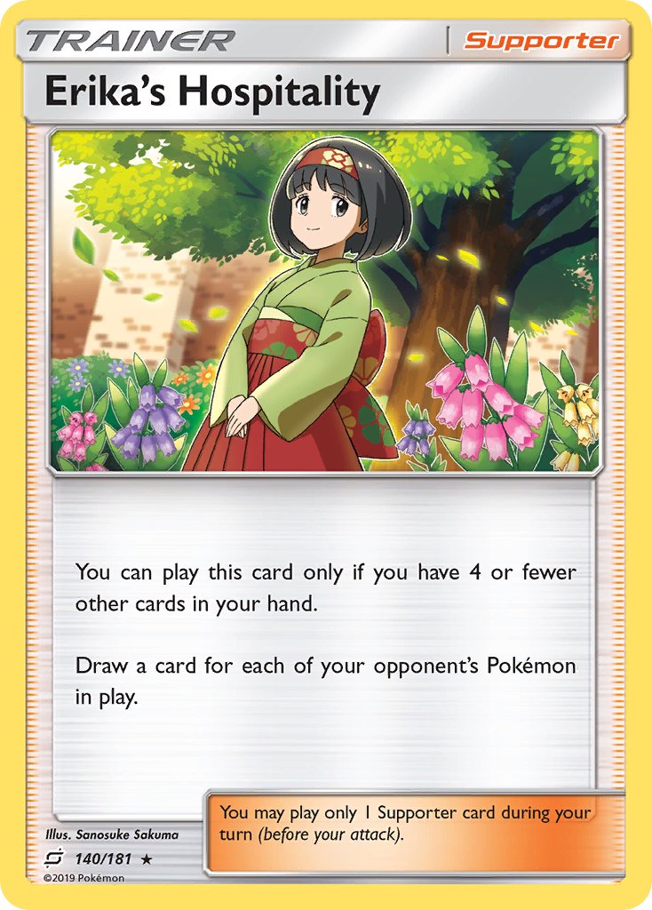 Erika's Hospitality (140/181) (Theme Deck Exclusive) [Sun & Moon: Team Up] | Gamers Paradise