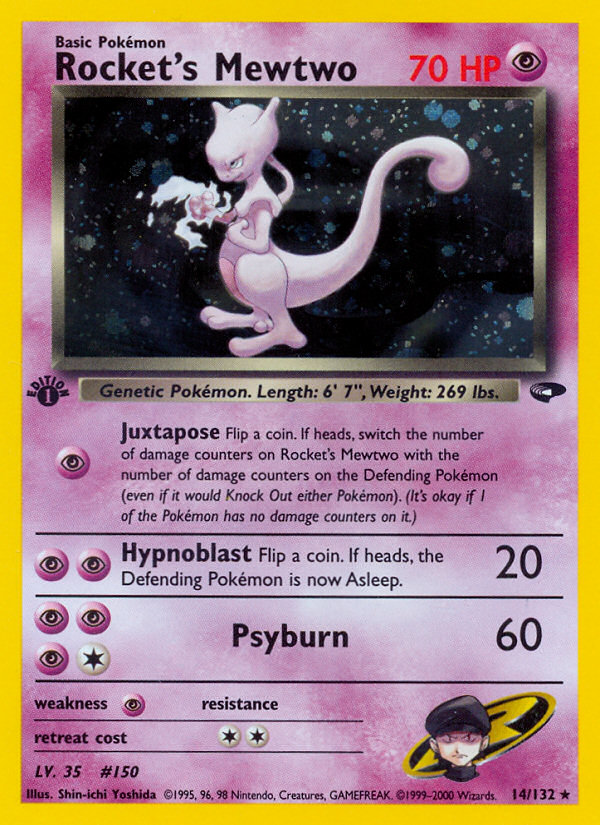 Rocket's Mewtwo (14/132) [Gym Challenge 1st Edition] | Gamers Paradise