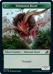 Dinosaur Beast // Human Soldier (003) Double-Sided Token [Ikoria: Lair of Behemoths Tokens] | Gamers Paradise