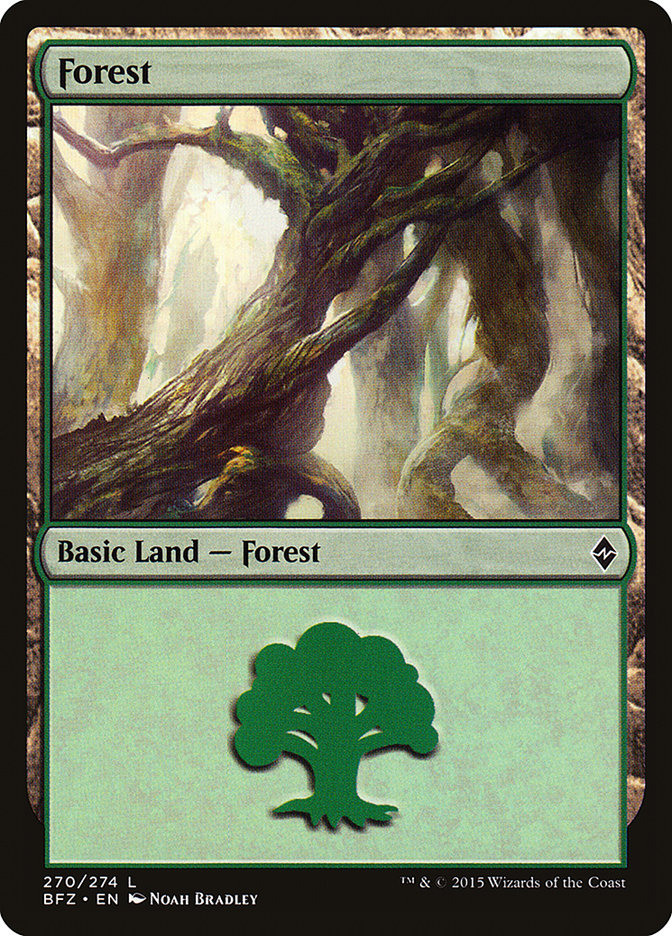 Forest (270a) [Battle for Zendikar] | Gamers Paradise