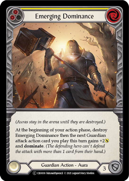 Emerging Dominance (Yellow) [U-CRU039-RF] Unlimited Rainbow Foil | Gamers Paradise
