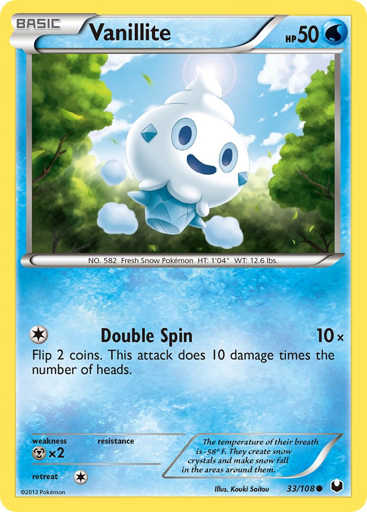 Vanillite (33/108) [Black & White: Dark Explorers] | Gamers Paradise