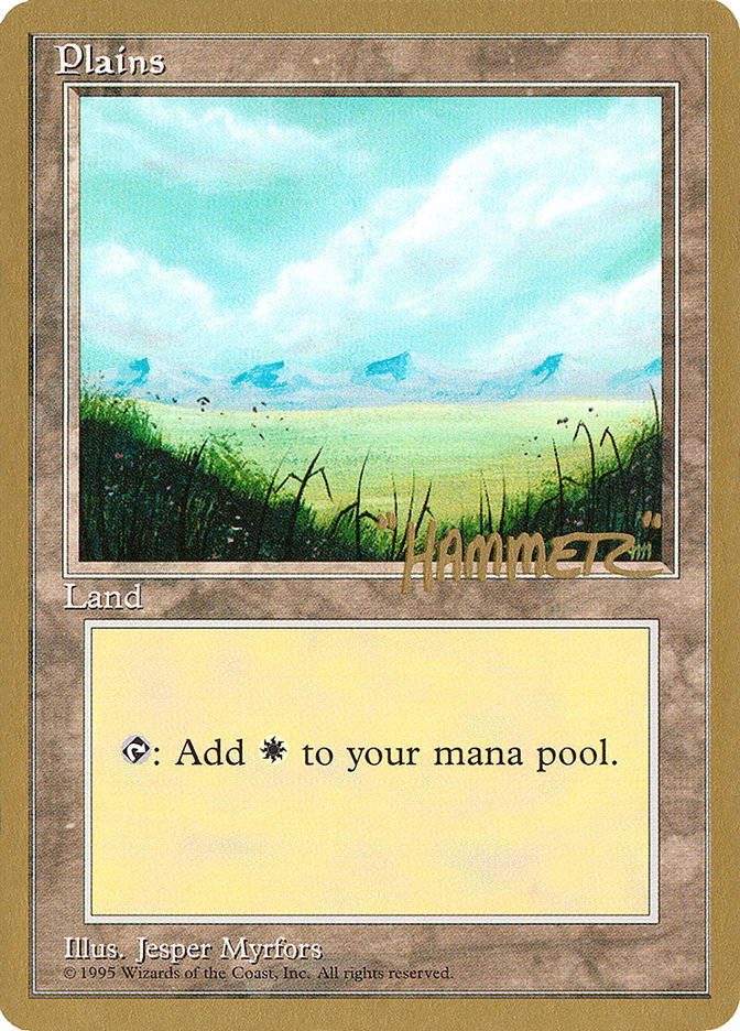 Plains (shr366) (Shawn "Hammer" Regnier) [Pro Tour Collector Set] | Gamers Paradise