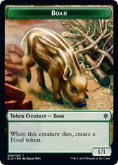 Boar // Food (16) Double-Sided Token [Throne of Eldraine Tokens] | Gamers Paradise