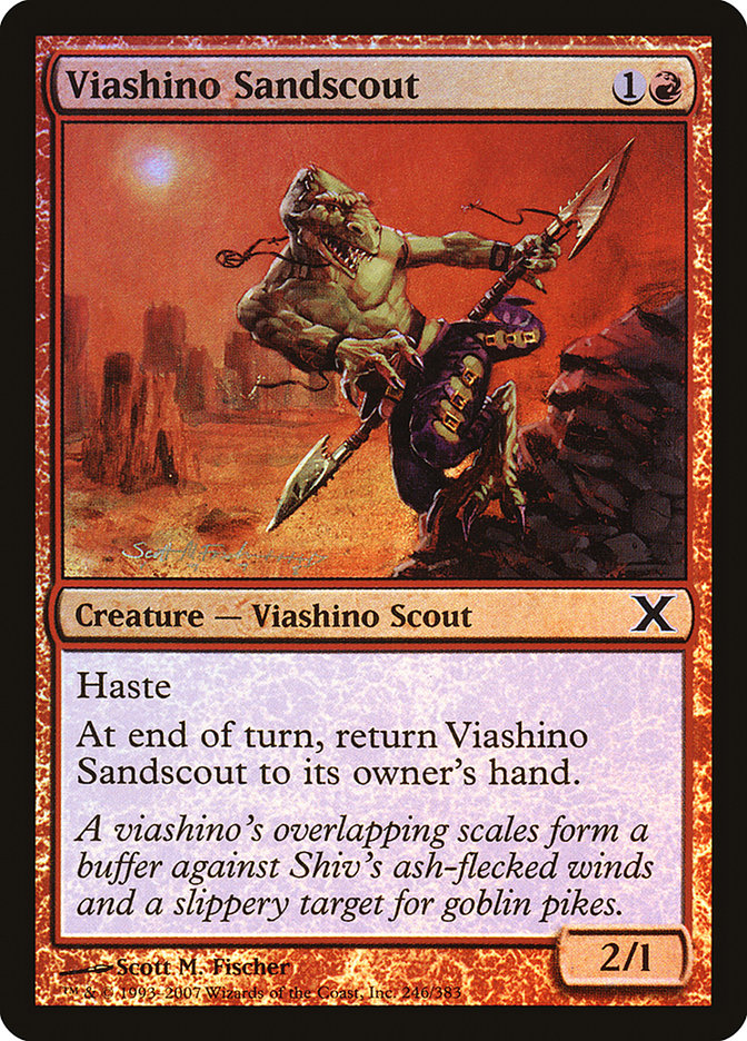 Viashino Sandscout (Premium Foil) [Tenth Edition] | Gamers Paradise