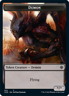 Demon // Demon Double-Sided Token [Starter Commander Decks] | Gamers Paradise