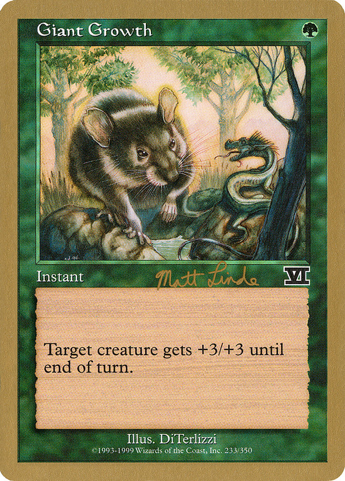 Giant Growth (Matt Linde) [World Championship Decks 1999] | Gamers Paradise