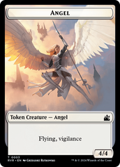 Bird // Angel (0003) Double-Sided Token [Ravnica Remastered Tokens] | Gamers Paradise