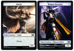 Angel // Human Soldier Double-Sided Token [Double Masters Tokens] | Gamers Paradise