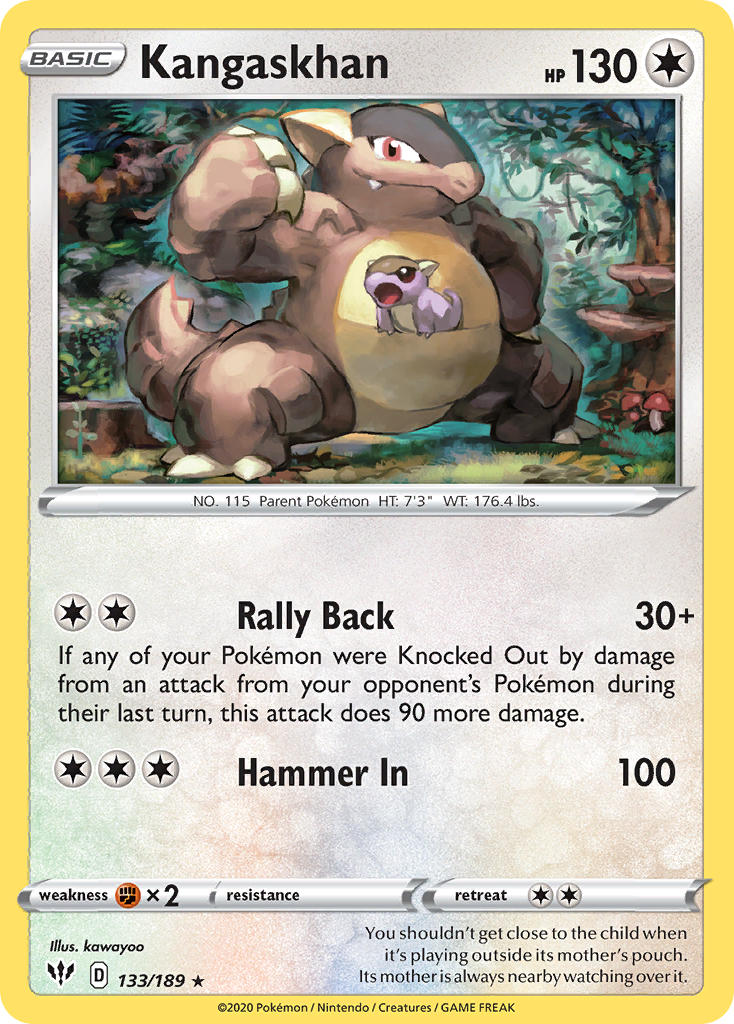 Kangaskhan (133/189) (Theme Deck Exclusive) [Sword & Shield: Darkness Ablaze] | Gamers Paradise