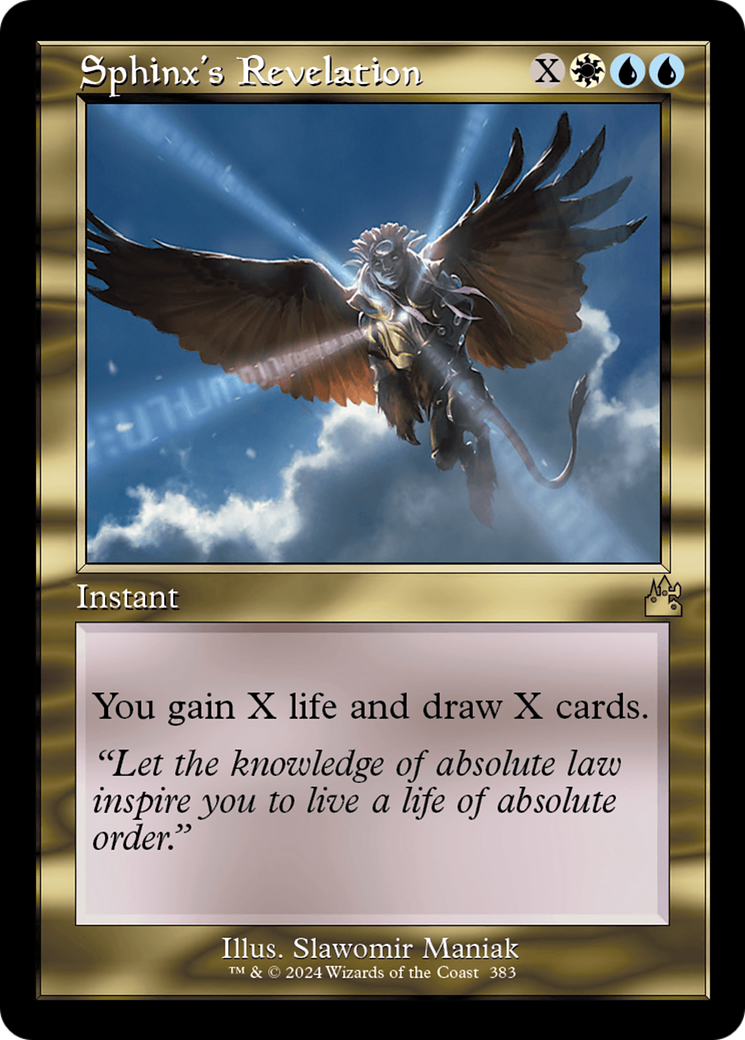 Sphinx's Revelation (Retro Frame) [Ravnica Remastered] | Gamers Paradise