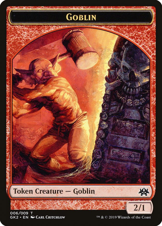 Dragon // Goblin Double-Sided Token [Ravnica Allegiance Guild Kit Tokens] | Gamers Paradise