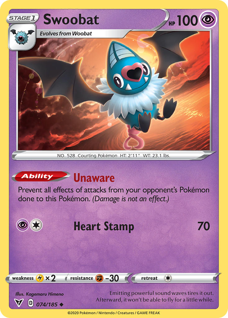 Swoobat (074/185) [Sword & Shield: Vivid Voltage] | Gamers Paradise