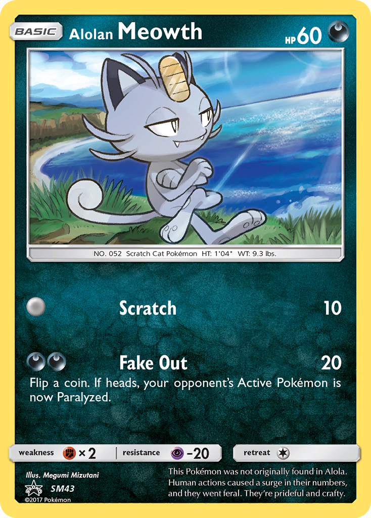 Alolan Meowth (SM43) [Sun & Moon: Black Star Promos] | Gamers Paradise